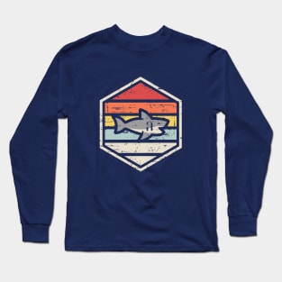 Retro Badge Shark Long Sleeve T-Shirt